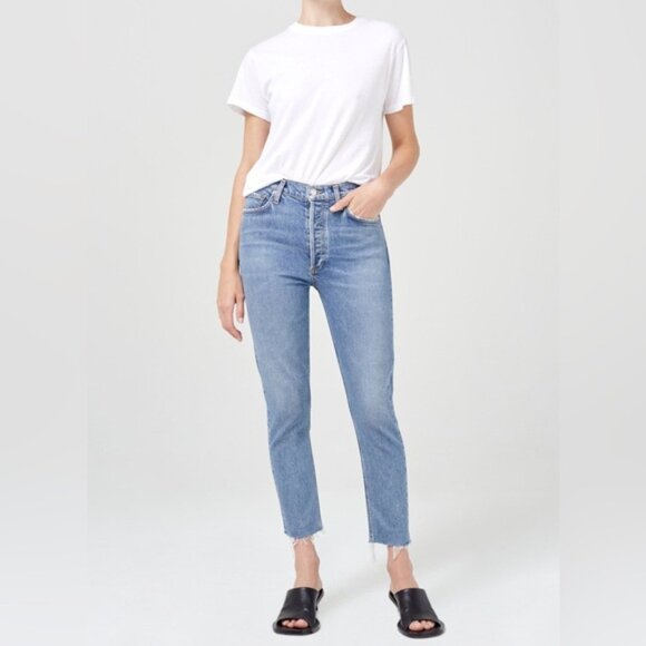 AGOLDE HIGH RISE SLIM FIT NICO JEANS - Picture 1 of 9